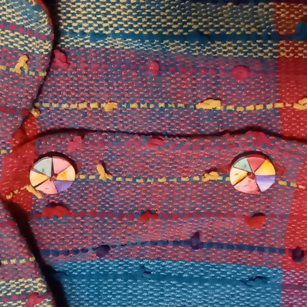 Multicolor Patchwork Button-Front Jacket - image 8